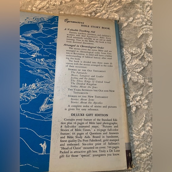 Egermeier's Bible Story Book (revised) Vintage 1955 Revised Edition w/ Dustcover - Picture 5 of 14